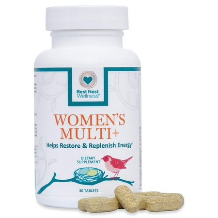 Best Nest Women's Multi+ | Methylfolate, Methylcobalamin (B12), Vegan, Multivitamins, Probiotics, Made with 100% Natural Whole Food Organic Blend, Once Daily Multivitamin Supplement, 30 Ct Superhero (Best Nest Home Furnishings)