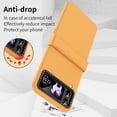 thumbnail image 3 of MonsDirect for 6.7 inch Samsung Galaxy Z Flip 3 5G 2021 Case, Hinge Protection Hard PC Back Shell Anti-Drop Slim Shockproof Full Coverage with Independent Lens Circle for Galaxy Z Flip 3, Orange, 3 of 7