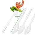 thumbnail image 1 of 100/200/300/400/500/600 Transparent Plastic Spoons-heavyweight Disposable Spoons-6.7-inch Heavy Transparent Tableware-plastic Tableware-very Suitable for Parties and Restaurants., 1 of 8
