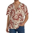thumbnail image 3 of Xecao offers the Dragons1 for Men's Casual Short-sleeved Shirt, a button-up collared shirt with a pocket, perfect for beach vacations and yacht travel in the XX-Large size., 3 of 7