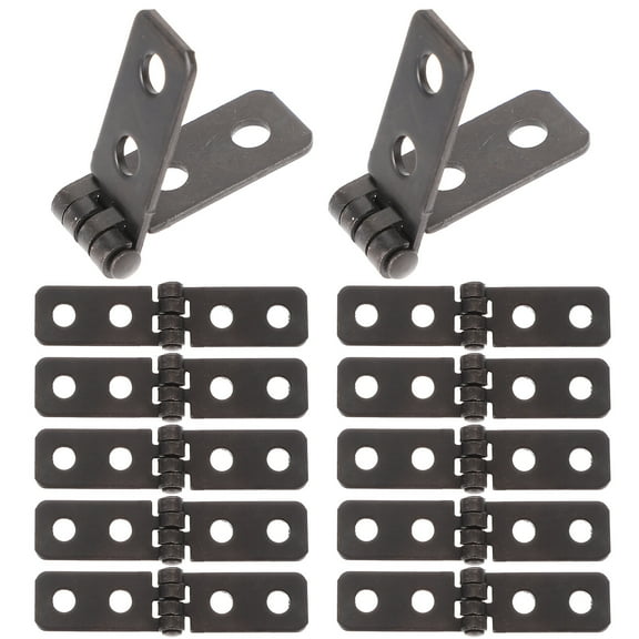 BESTOYARD 12Pcs Antique Style Iron Hinges for Wooden Boxes Doors Tool Boxes Accessories