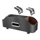 thumbnail image 2 of Organizador del respaldo del asiento del automóvil, caja de pañuelos, portavasos para 2 bebidas, caja de almacenamiento del asiento trasero negro, 2 of 7