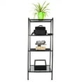 thumbnail image 6 of 4-Tier Ladder Shelf Portable Bookcase Bookshelf Display Rack Plant Stand Leaning for Living Room Bedroom Bathroom Office Indoor/Outdoor, Black, 6 of 10