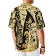 thumbnail image 2 of Hawaiian Shirts for Men Button Down Short Sleeve Casual Beach Tops, Music Notes Saxophone Musical Vintage, 2 of 4