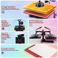 thumbnail image 6 of Adnoom 8 in 1 Heat Press 12x15, 360° Swing Away Heat Press Machine, Digital Shirt Press Machine for Mug Hat Plate Cap, Black, 6 of 8