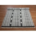 thumbnail image 4 of Casavani Hand made Cotton Geometric Carpet, Gray 5x8 feet, 4 of 6
