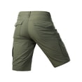 thumbnail image 5 of Domuza Men's Flex Casual Cargo Shorts Lightweight Water Resistant Golf Shorts Stretch Outdoor Work Shorts with Multi-Pocket Army Green L, 5 of 6