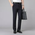 thumbnail image 6 of CTPDG Men's Fashion Casual Straight-Leg Pants Slim Fit Khaki Pants Business Straight Pants Office Work Pants Light Travel Trousers Navy 38, 6 of 9