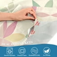 thumbnail image 4 of Yayeee Kitchen Valance Rod Pocket 54" x 18" Living Room Window Curtain, Light Pink Geometric, 4 of 6