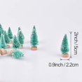 thumbnail image 3 of Árboles navideños de sisal para nieve y escarcha, 24 unidades, verdes con base de madera, 3 of 5