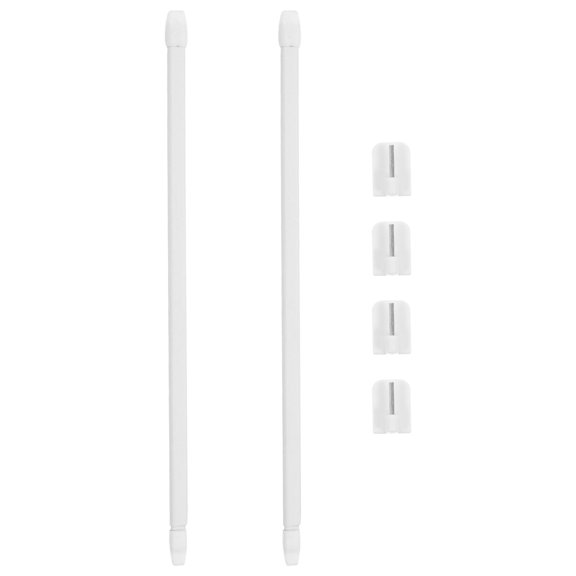 Hemobllo Adjustable Extendable White Shower Curtain Rod No-Drill Tension Rod for Bathroom Home Use