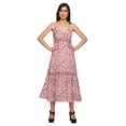 thumbnail image 1 of Moomaya Robe Longue Maxi Imprimée pour Femmes Sans Manches à Col en V Décontractée Évasée Kurta, 1 of 6
