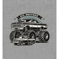 thumbnail image 2 of Big Brother Monster Truck Boy's Heather Gray Crew Neck Short Sleeve Tee-Medium, 2 of 4