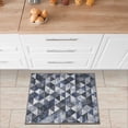 thumbnail image 4 of Ottomanson Non-Slip Small Area Rug for Entryway 2'3" x 3' Easy Clean & Durable Kitchen Mat, Navy Triangles, 4 of 8