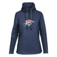 thumbnail image 2 of Women's Levelwear Navy Oklahoma City Thunder Loop Core Funnel Neck Pullover Sweatshirt, 2 of 3