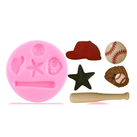 Silicone Molds Baseball Bat Glove Hat