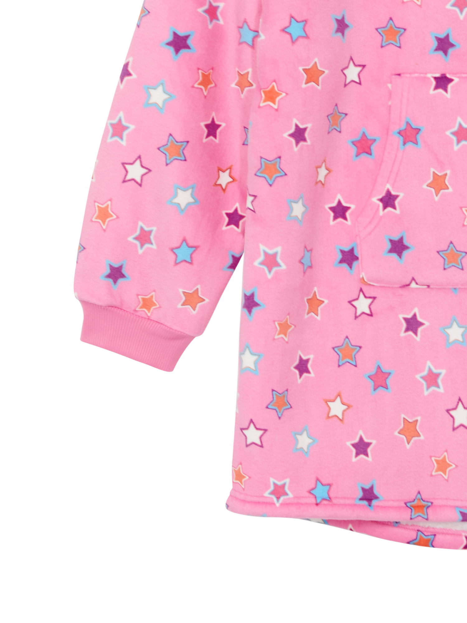 Planet Gold Girls Printed Cozy Sleep Hoodie, One Size