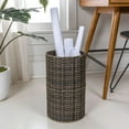 thumbnail image 4 of happimess Cecil Modern 4.13-Gallon Faux Wicker Cylinder Waste Basket, Dark Bronze/Gold, HPM1100C, 4 of 8
