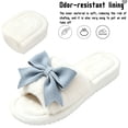 thumbnail image 4 of CHICVOMEY House Slippers for women Plush Memory Foam Indoor Shoes with Bow Cute Fuzzy House shoes, 4 of 8
