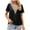 Black, variant on gakvbuo Womens Tops!Fashion Women's Summer V-Neck Lace Patchwork Short Sleeve Sexy Top Blouse