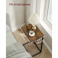 thumbnail image 4 of VASAGLE C-Shaped End Table, Set of 2, Side Table for Sofa, Couch Table with Metal Frame, Small TV Tray Table for Living Room, Bedroom, Rustic Brown and Black, 4 of 7