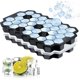 thumbnail image 1 of Ice Cube Tray With Lid 2 Pack. Make 37 Pieces Ice Cube. Bpa Free Food Grade Ice, 1 of 5