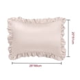 thumbnail image 3 of Unique Bargains 4-Piece Satin Ruffled Edge Pillow Shams, Standard, Taupe, 3 of 7