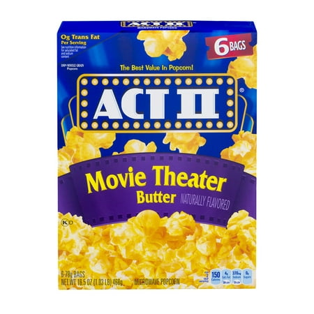 Photo 1 of ACT II Microwave Popcorn Movie Theater Butter - 6 CT-2 Pack