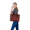 thumbnail image 6 of Mosiso Laptop Tote Bag (Up to 13.3 inch) Water Resistant PU Leather Large Capacity Business Work Office Shoulder Briefcase Handbag Compatible MacBook & Notebook, Brown, 6 of 6