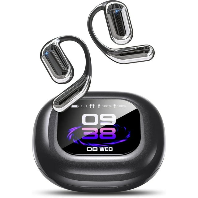 AI Language Translation Earbuds Bluetooth Translator for 144 Languages and Accents with LCD Touch Screen Real-Time Earphones Compatible with Smartphone for Travel Business Learning