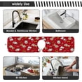 thumbnail image 6 of Coolnut Christmas Santa Bear 2PCS Kitchen Faucet Mat Bathroom Faucet Mat Sink Kitchen Faucet Sinkmat Faucet Splash Catcher Faucet Mat Dish Drying Mat Sink Mat for Kitchen Sink 30x5in, 6 of 7