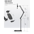 thumbnail image 4 of Soporte de suelo para tableta BluusuUK, altura ajustable, base de 5 kg, 4 of 9