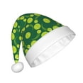 thumbnail image 2 of Kowoue Tennis Balls Pattern Santa Hat Christmas Hats for Adults, Holiday Unisex Velvet Comfort Xmas Hat for Women Men, 2 of 6