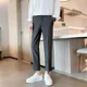 thumbnail image 5 of Pantalones de verano negros para hombre, pantalones de traje fluidos drapeados para hombre, 9 reseñas de ropa de diseñador recortada, muchos pantalones de moda, sastrería, 5 of 5