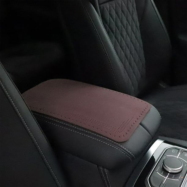 Ganfancp Cojín de La Consola Central Del Coche, Universal de Cuero Apoyabrazos de La Caja Del Asiento Protector de La Cubierta, Cómodo Coche Accesorios de Decoración Apto para La Mayoría de Coches, V