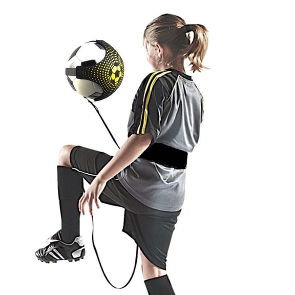 Football Kick Trainer Soccer Training Aids Hands Free Throw Sole Practice Equipment With Adjustable Belt Elastic Rope Football Training Belt