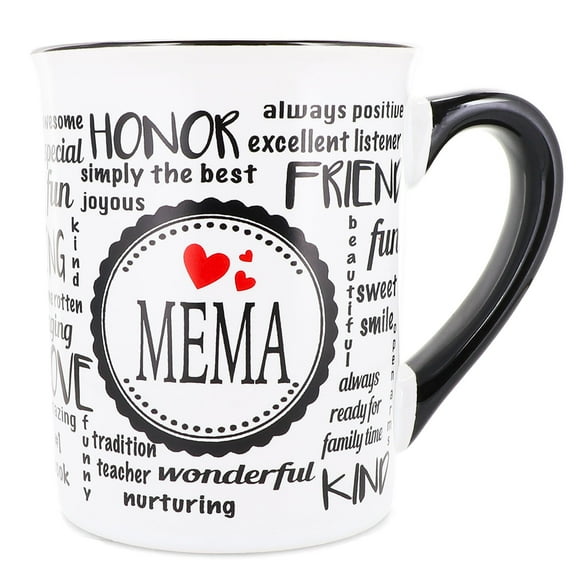 Cottage Creek Mema 16oz. Ceramic Coffee Mug, White