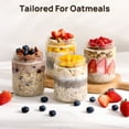 thumbnail image 4 of Sindcom 6-Pack 17oz Colorful Glass Overnight Oats Jars with Lids - Leakproof BPA-Free Meal Prep Containers for Breakfast & Snacks, 4 of 7