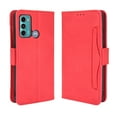 thumbnail image 1 of Case for Motorola MOTO G60 Cover Adjustable Detachable Card Holder Magnetic closure Leather Wallet Case - Red, 1 of 5