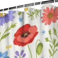 thumbnail image 3 of Pioneer Flower Floral Print Pattern Shower Curtain 72"x84", Bathroom Decorative Shower Curtain Set with 12 Hooks, Waterproof Washable, 3 of 6