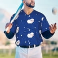 thumbnail image 5 of KLL Moon Lamb for Men's Baseball Shirts,Short Sleeve Casual Shirts Button Down Shirt for Men Beach Summer Wedding Shirt-4X-Large, 5 of 7