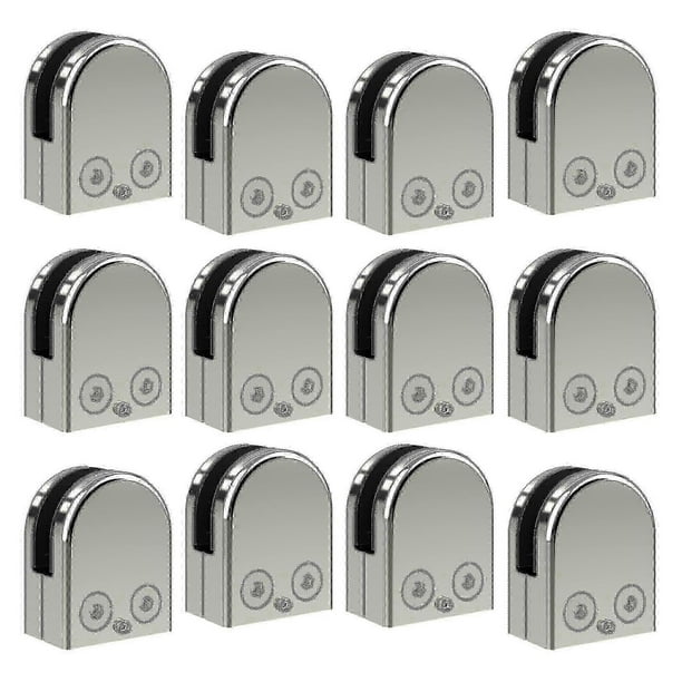 6-8mm 8-10mm 10mm-12mm Pack Of 4/12 Glass Clamps,304 Stainless Steel Glass Balustrade Clamps | Glass Clips Bracket Holder For Window Balustrade Stair