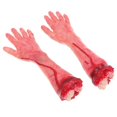 thumbnail image 1 of Mano, cuerpo, partes falsas, manos cortadas, sangre, humano roto, accesorios, brazo espeluznante, decoraciones muertas, truco de utilería, pies de zombi, cadáver de goma, 1 of 4