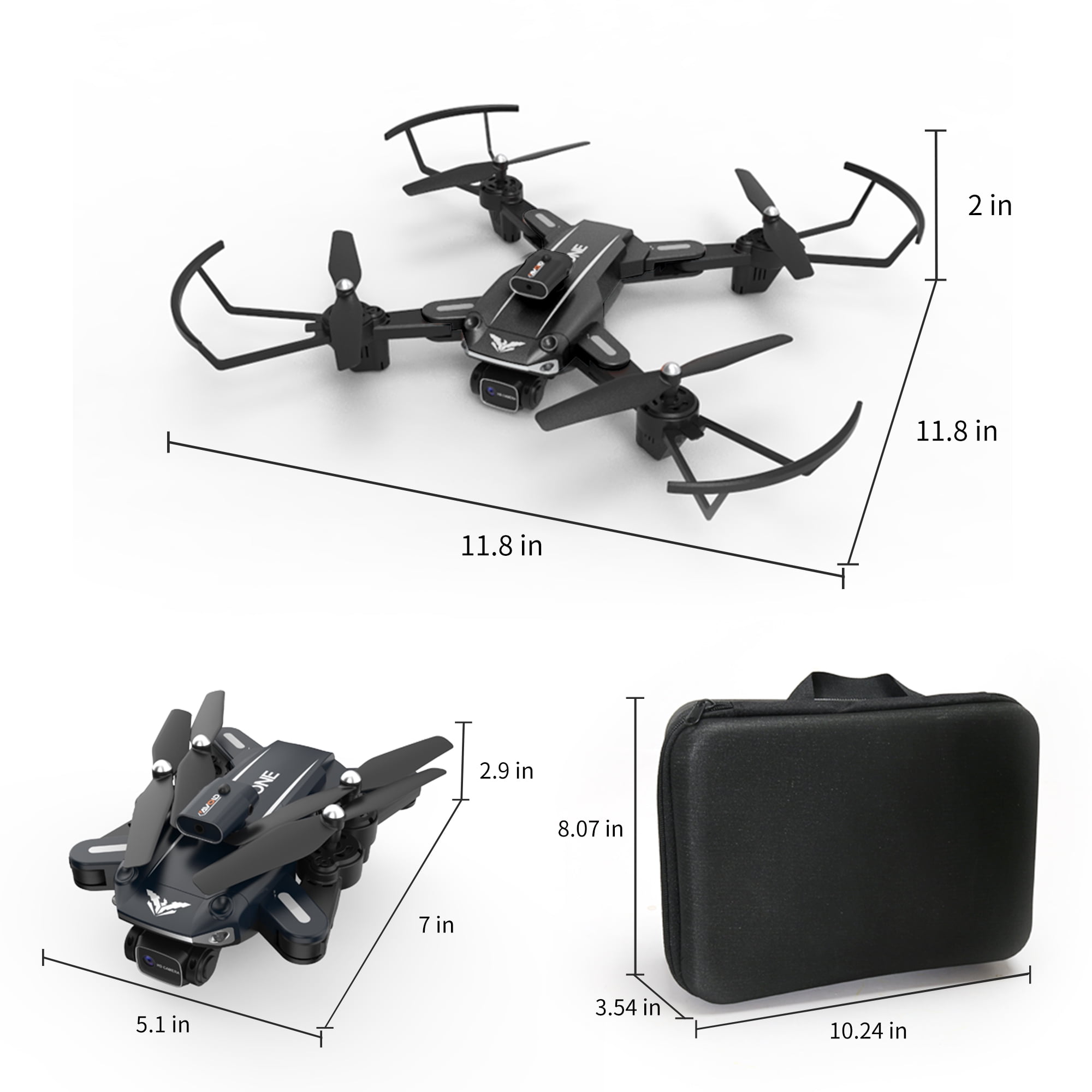 D89 RC Drone with 4K HD Dual Camera for Adults and Kids, FPV RC