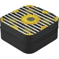 thumbnail image 2 of Coolnut Sunflower Travel Jewelry Organizer Portable PU Leather Jewelry Box for Womens Earring Necklace Bracelets Women Gifts, 2 of 7