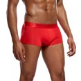thumbnail image 5 of Pounoo New Boxers for Men Underwear Letter Printed Briefs Shorts Bulge Pouch Underpants Comfortable Mens Boxers Briefs Men's New Arrivals Underpants Red, 5 of 8