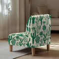 thumbnail image 5 of HELLHERO Non Slip Armless Accent Chair Cover Elastic Bottom Stain Protection Armless Accent Chair Protector for Vacation Home, Cactus, 5 of 8