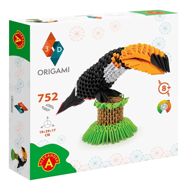 Papel para Manualidad Origami 3D - Tucán Alexander A Origami 3D 2558-O