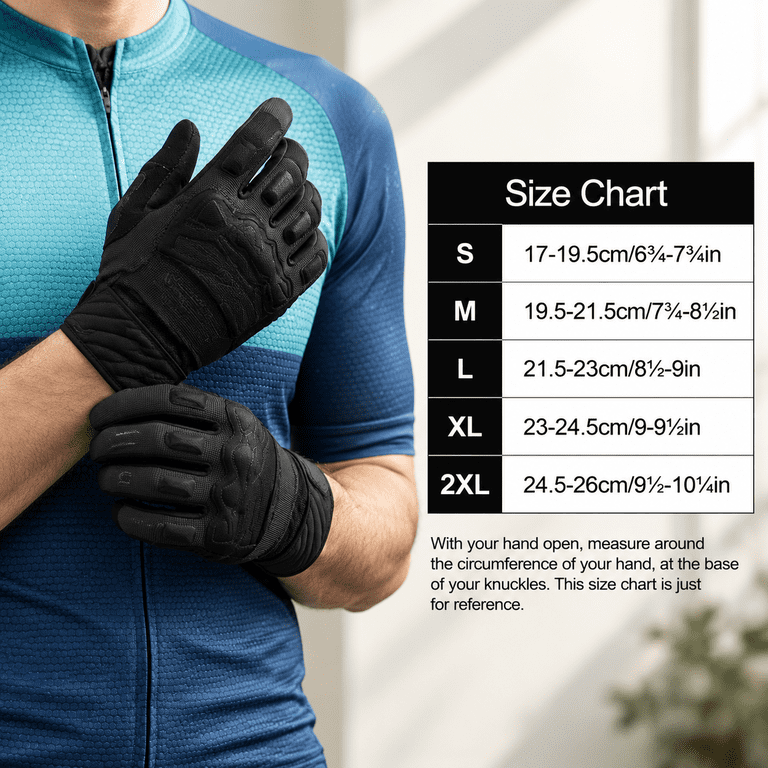 Black Small Knuckle Guard Padded Cycling Mountain Bike Gloves - Walmart.com