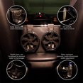 thumbnail image 1 of Car Armrest Storage Box Drink Drawer Foldable Adjustable Organizing Automotive Cup Holder RV Vehicle Phone Organizer Black Three Holders, 1 of 8